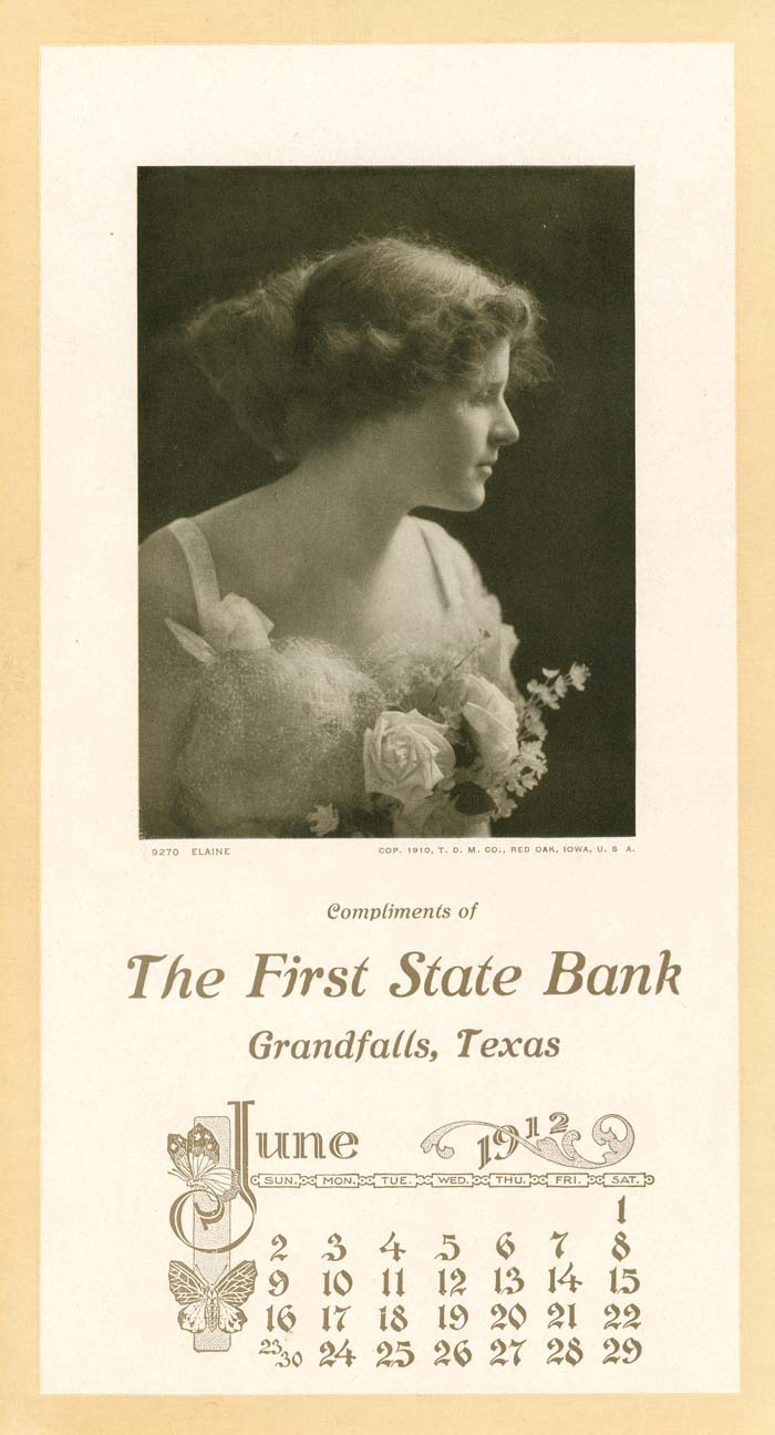 "The First State Bank" Advertising Calendar